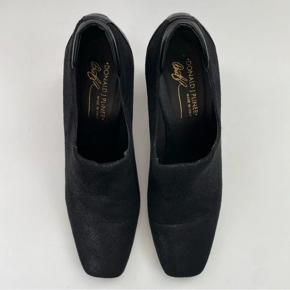 Donald Pliner Black‎ Square-Toe Heeled Ankle Boot